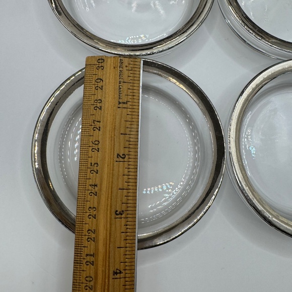 Vintage Kimiko Highball Tumblers and Glass Coaster set in Chrome Carrier. EUC - Picture 13 of 14